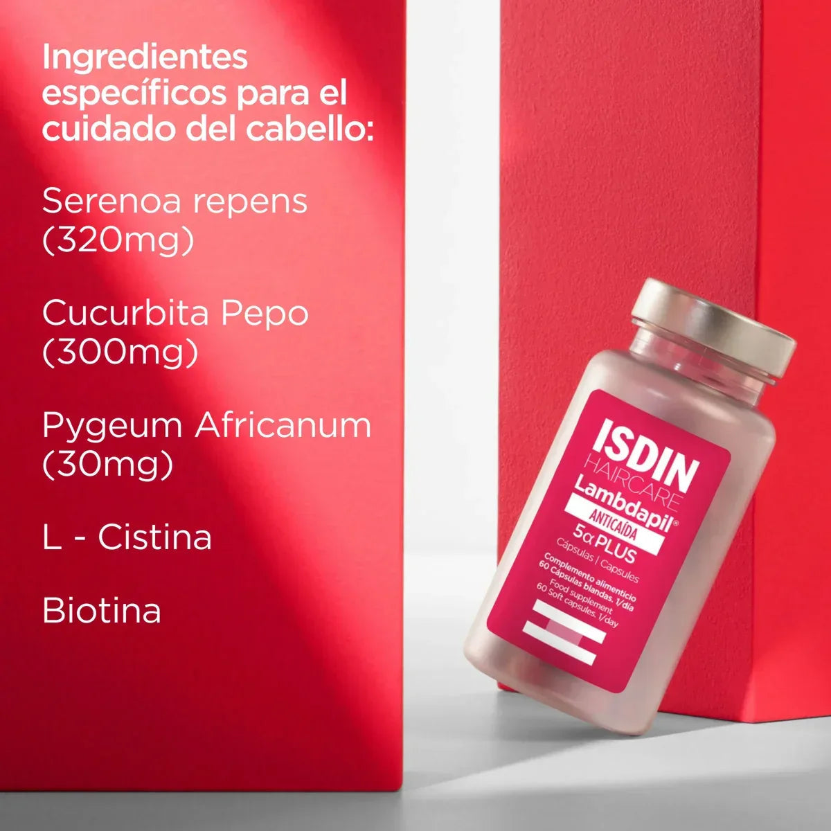 ISDIN | Lambdapil® 5𝛂 Plus Cápsulas - 60ud - InternationalCosmetic