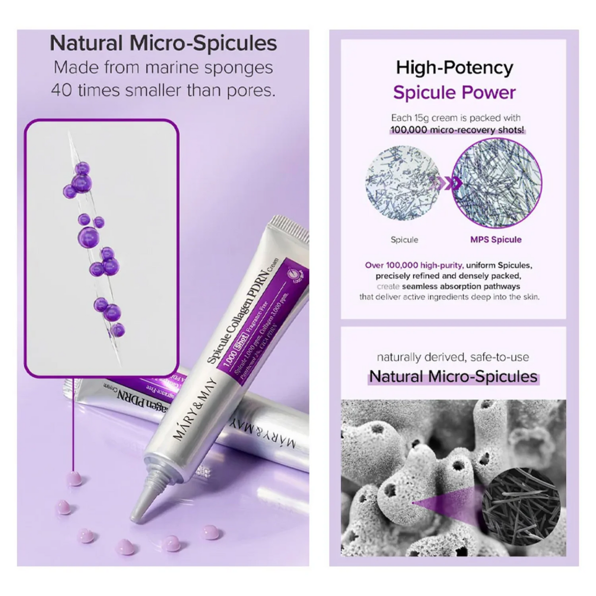 MARY&MAY | Spicule Collagen PDRN 1000 Shot Cream - 15gr