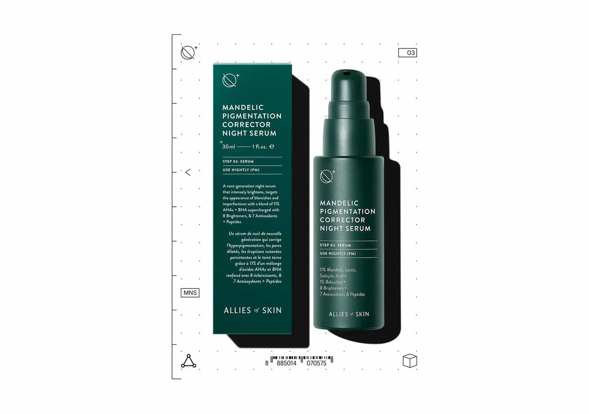 ALLIES OF SKIN | Formato de Viaje Mandelic Pigmentation Corrector Night Serum - 8ml - InternationalCosmetic