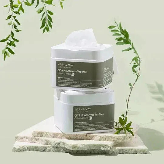 MARY & MAY | Cica Houttuynia Tea Tree Calming Mask - 30 ud - InternationalCosmetic