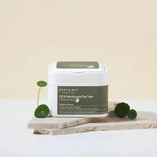 MARY & MAY | Cica Houttuynia Tea Tree Calming Mask - 30 ud - InternationalCosmetic