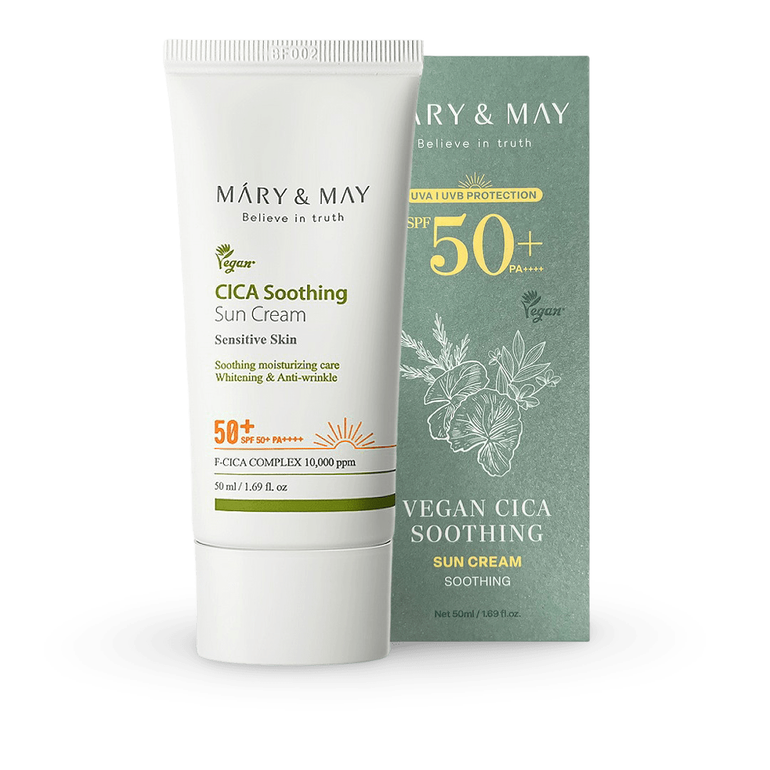 MARY & MAY | Vegan Cica Soothing Sun Cream SPF50+