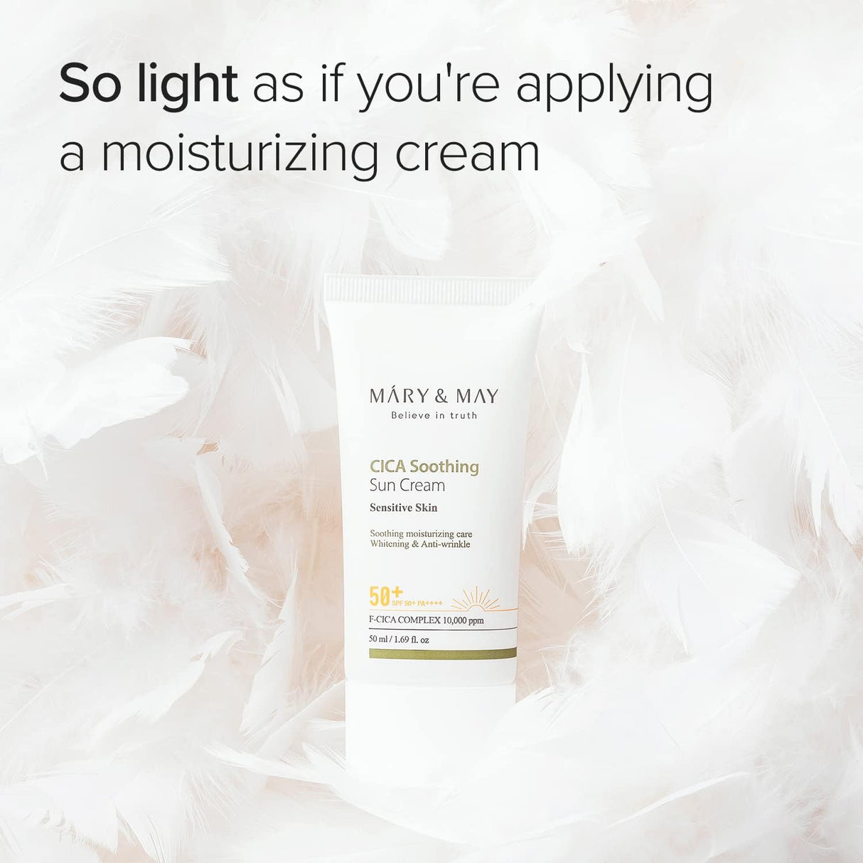 MARY & MAY | Vegan Cica Soothing Sun Cream SPF50+