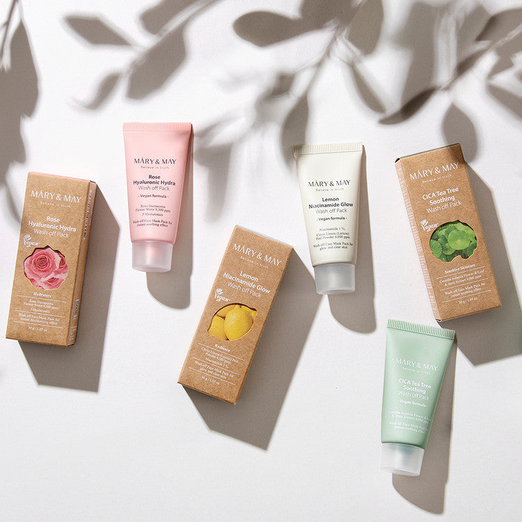 MARY & MAY | Rose Hyaluronic Hydra Wash‑Off Pack Mini - 30 ml