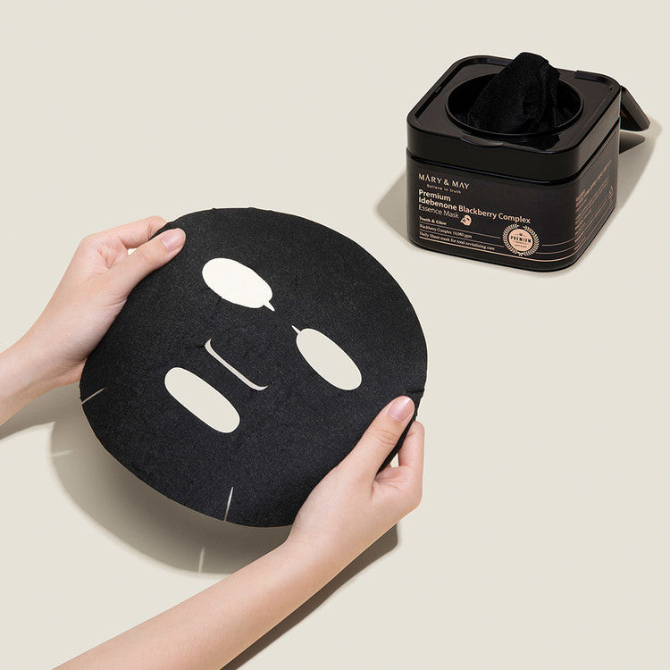 MARY & MAY | Premium Idebenone Blackberry Complex Essence Mask - 20 ud