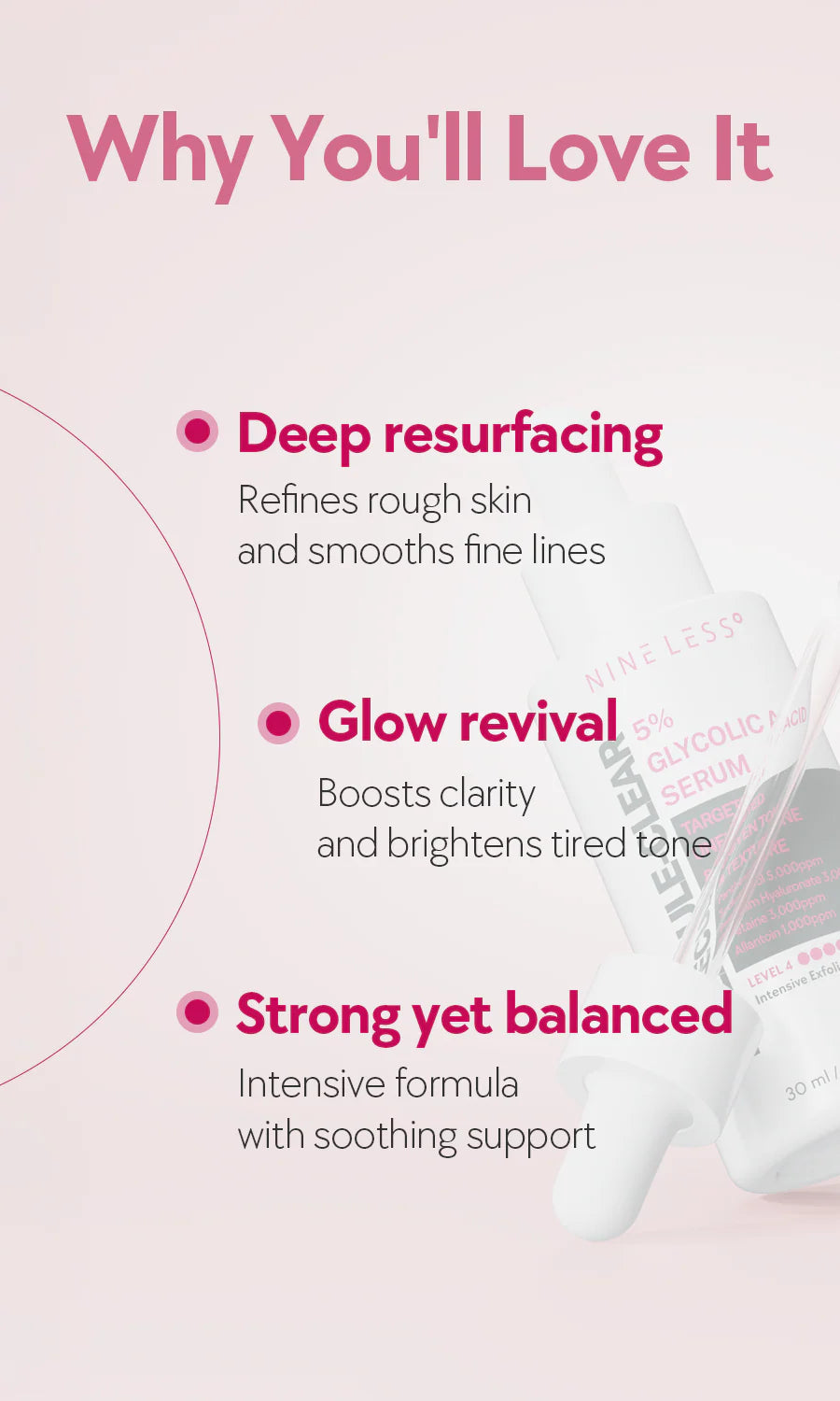 NINE LESS | 5% Glycolic Acid Serum - 30 ml