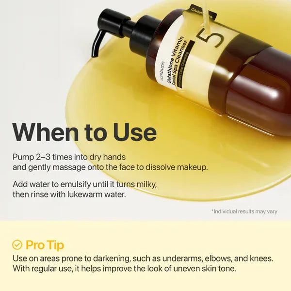 NUMBUZIN | No.5 Glutathione C Facial Spa Cleansing Oil - 200ml - InternationalCosmetic