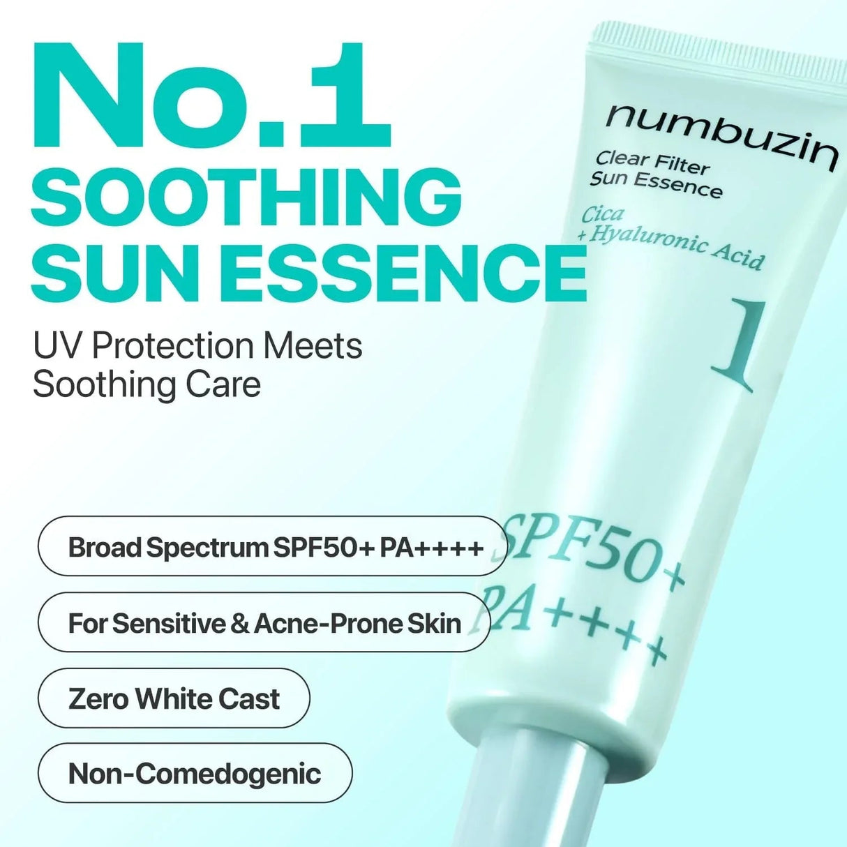 NUMBUZIN | No.1 Clear Filter Sun Essence SPF50+ PA++++ - 50ml - InternationalCosmetic