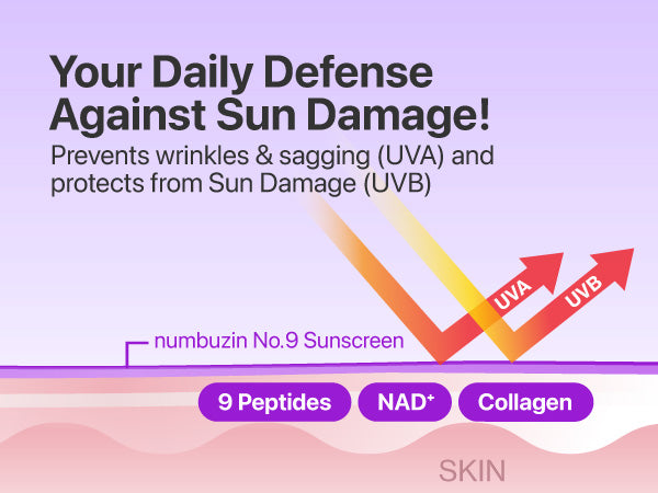 NUMBUZIN | No.9 NAD+ 9 Peptides Dewy Sun Essence SPF50+ PA++++ - 50ml