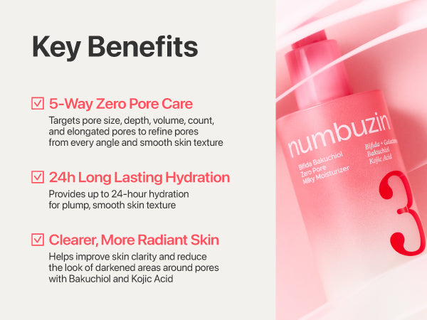 NUMBUZIN | No.3 Bifida Bakuchiol Zero Pore Milky Moisturizer - 150ml