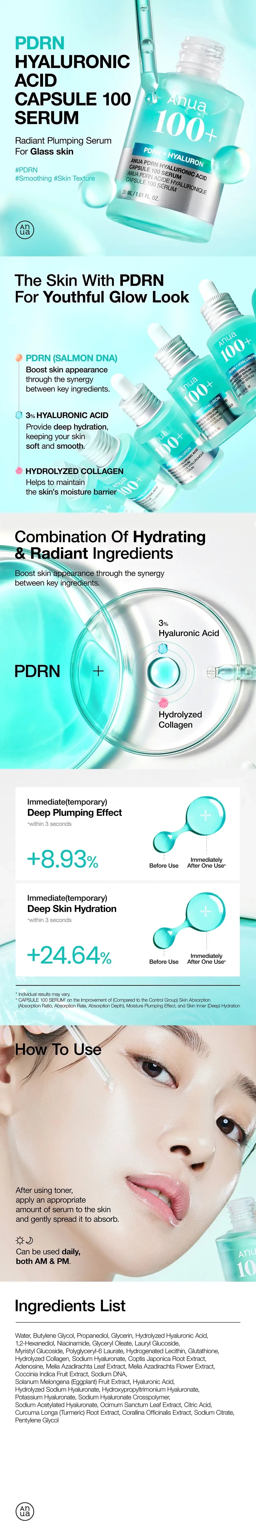 ANUA | PDRN Hyaluronic Acid Capsule 100 Serum - 30ml - InternationalCosmetic
