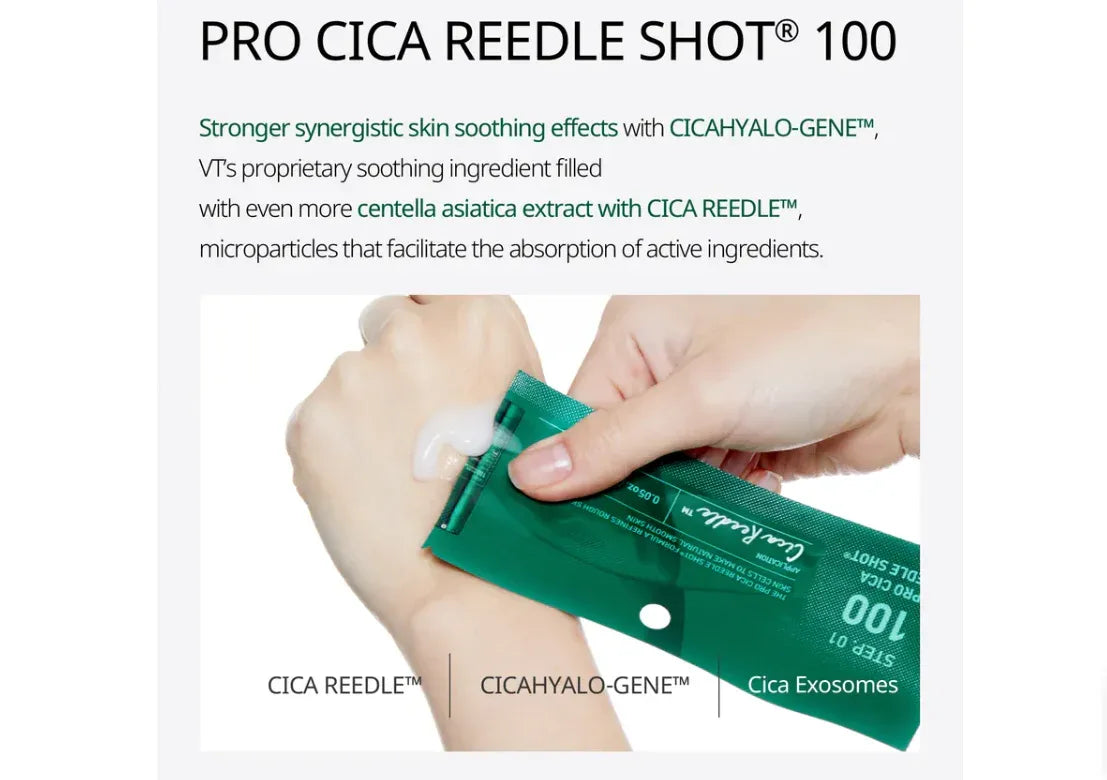 VT COSMETICS | Pro Cica Reedle Shot® 100 2step Hydrogel Mask - InternationalCosmetic
