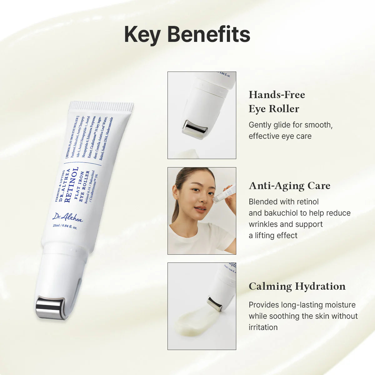 DR. ALTHEA | Retinol Flat Iron Eye Roller - 25ml