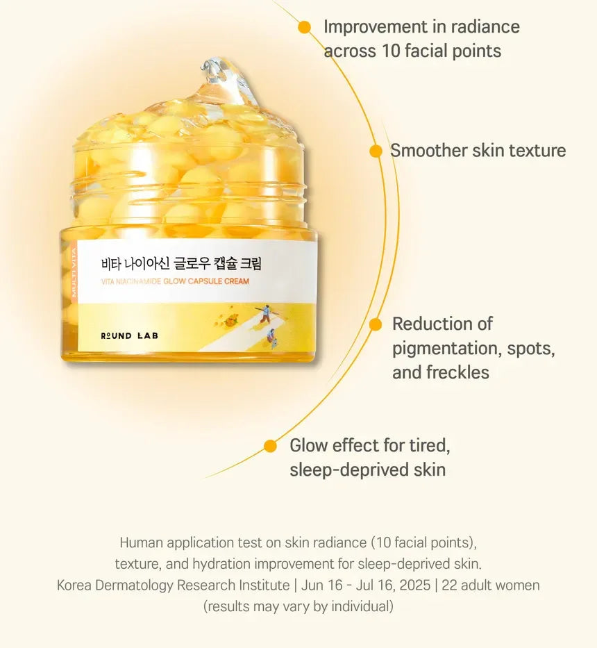 ROUND LAB | Vita Niacinamide Glow Capsule Cream - 50ml - InternationalCosmetic