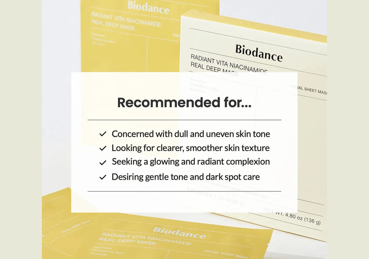 BIODANCE | Radiant Vita Niacinamide Real Deep Mask - 4ud
