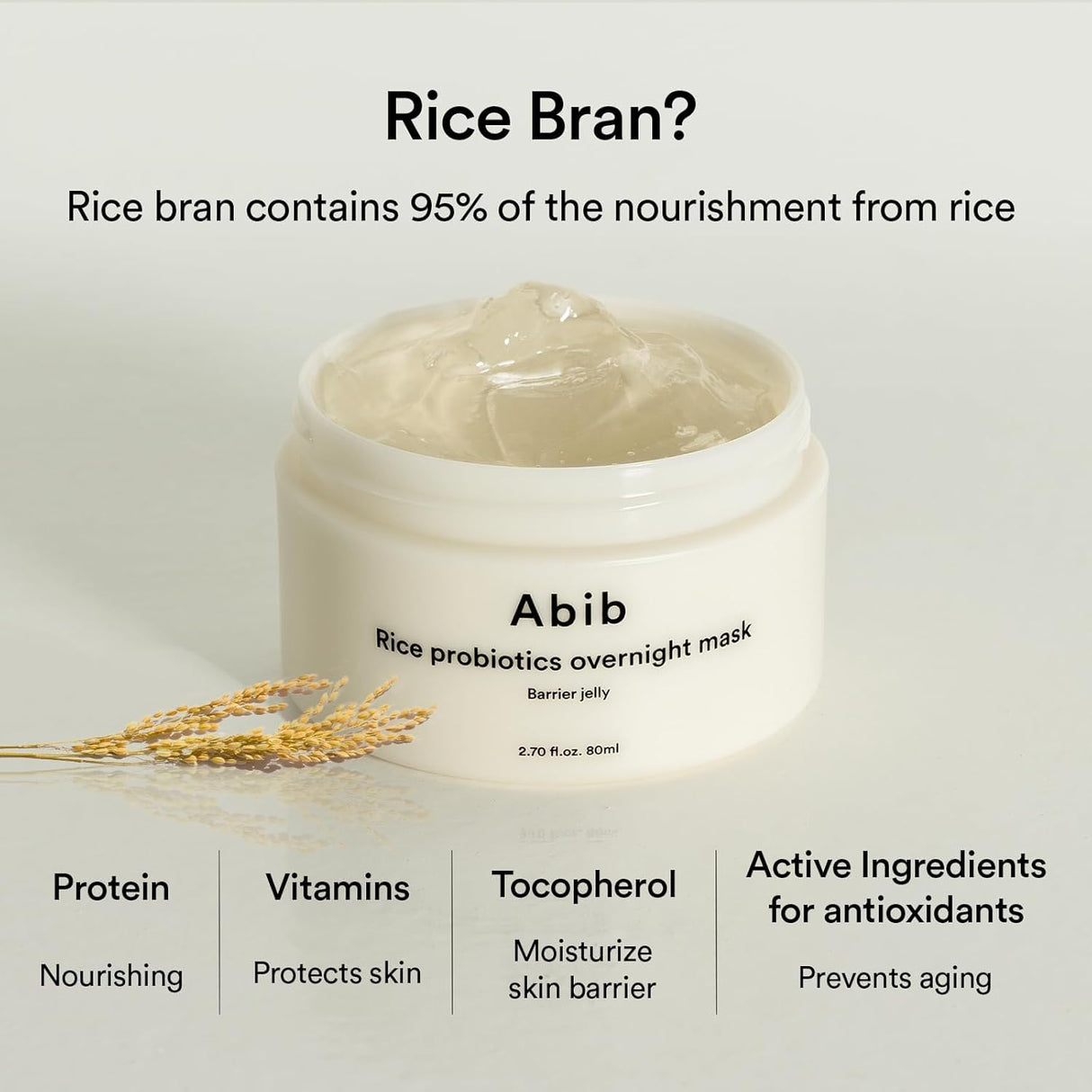 ABIB | Rice Probiotics Overnight Mask Barrier Jelly - 80ml