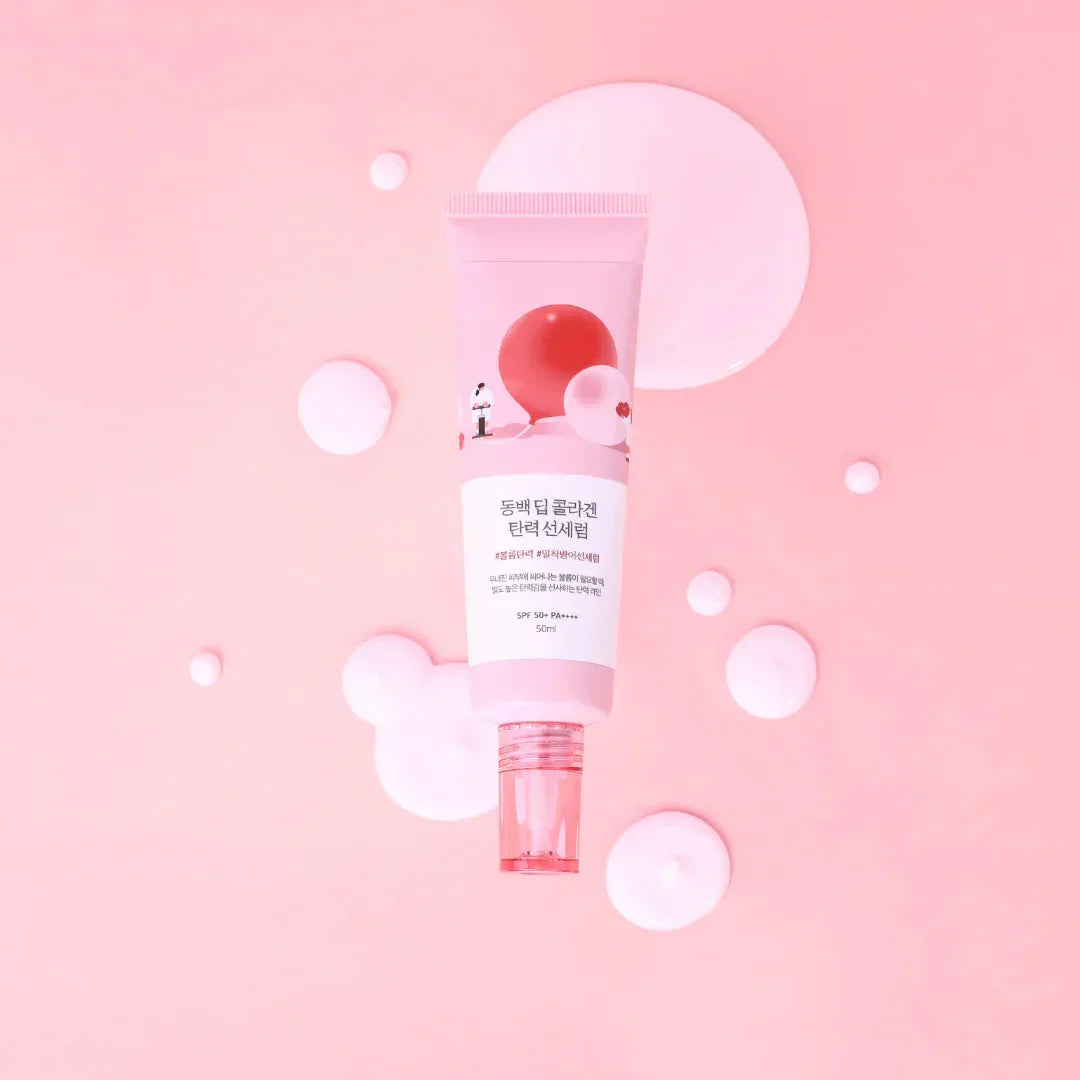 ROUND LAB | Camellia Deep Collagen Firming Sun Serum SPF50+ - 50 ml - InternationalCosmetic