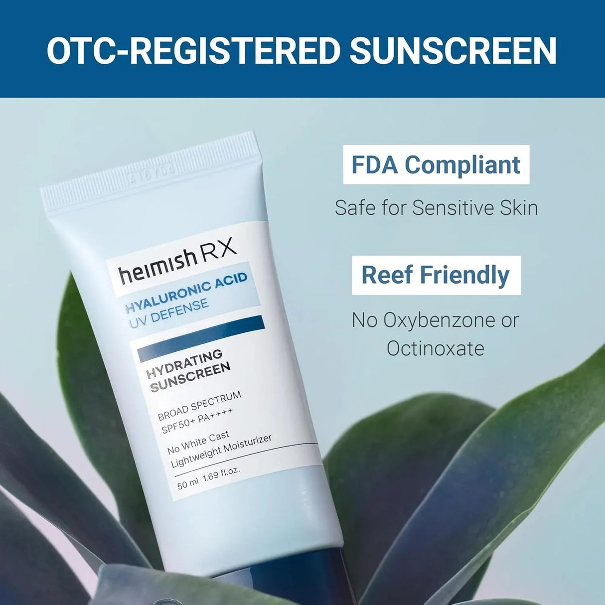 HEIMISH | RX Hyaluronic Acid Hydrating Sunscreen SPF50+ - 50ml - InternationalCosmetic