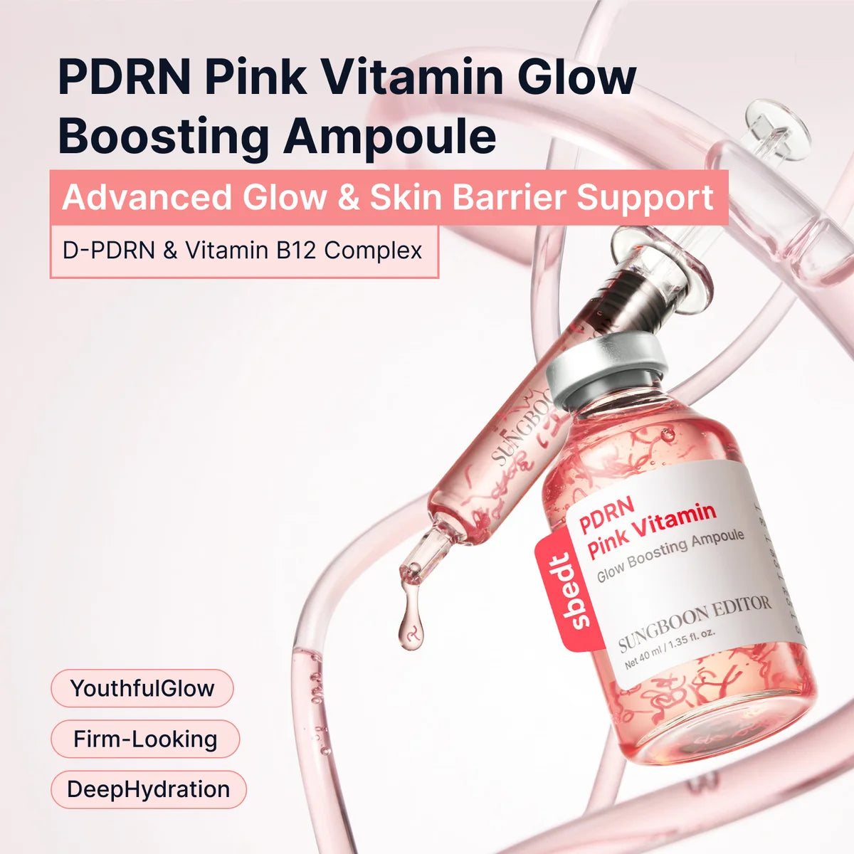 SUNGBOON EDITOR | PDRN Pink Vitamin Glow Boosting Ampoule - 40ml