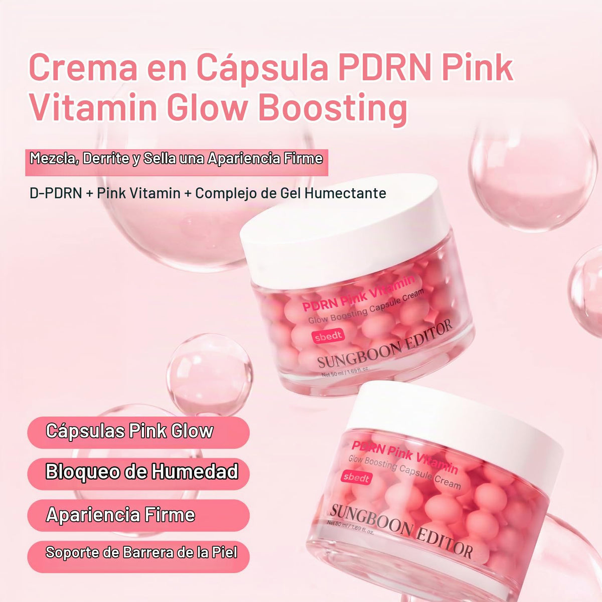 SUNGBOON EDITOR | PDRN Pink Vitamin Glow Boosting Capsule Cream - 50ml
