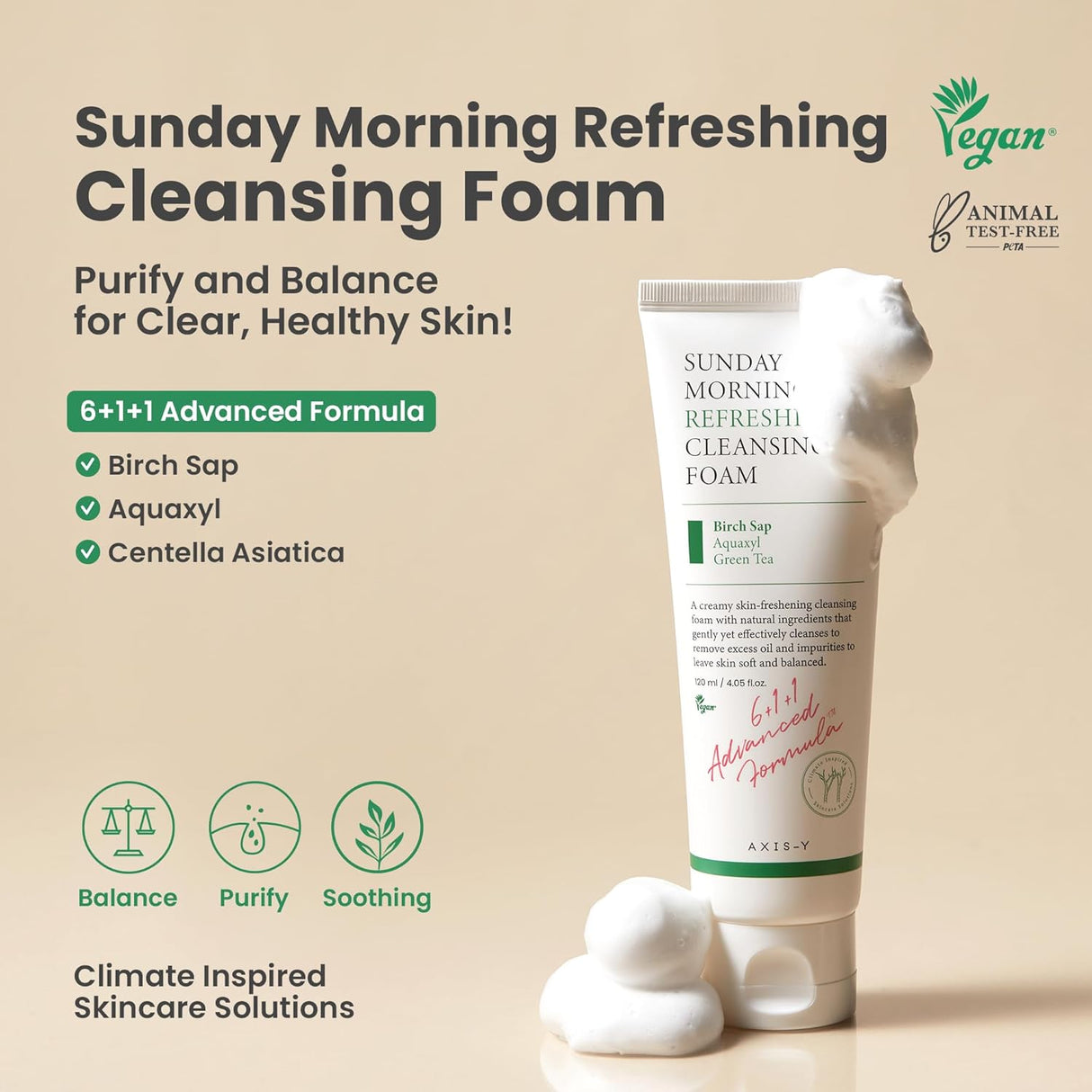 AXIS-Y | Sunday Morning Refreshing Cleansing Foam - 120ml