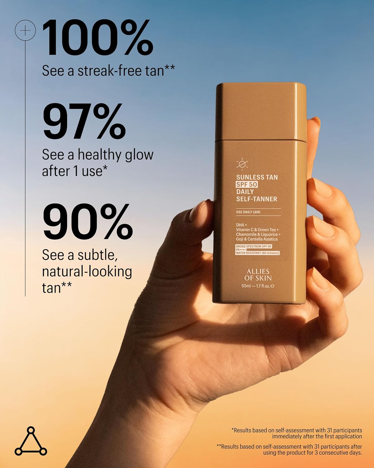 ALLIES OF SKIN | Sunless Tan SPF 50 Daily Self Tanner - 50ml