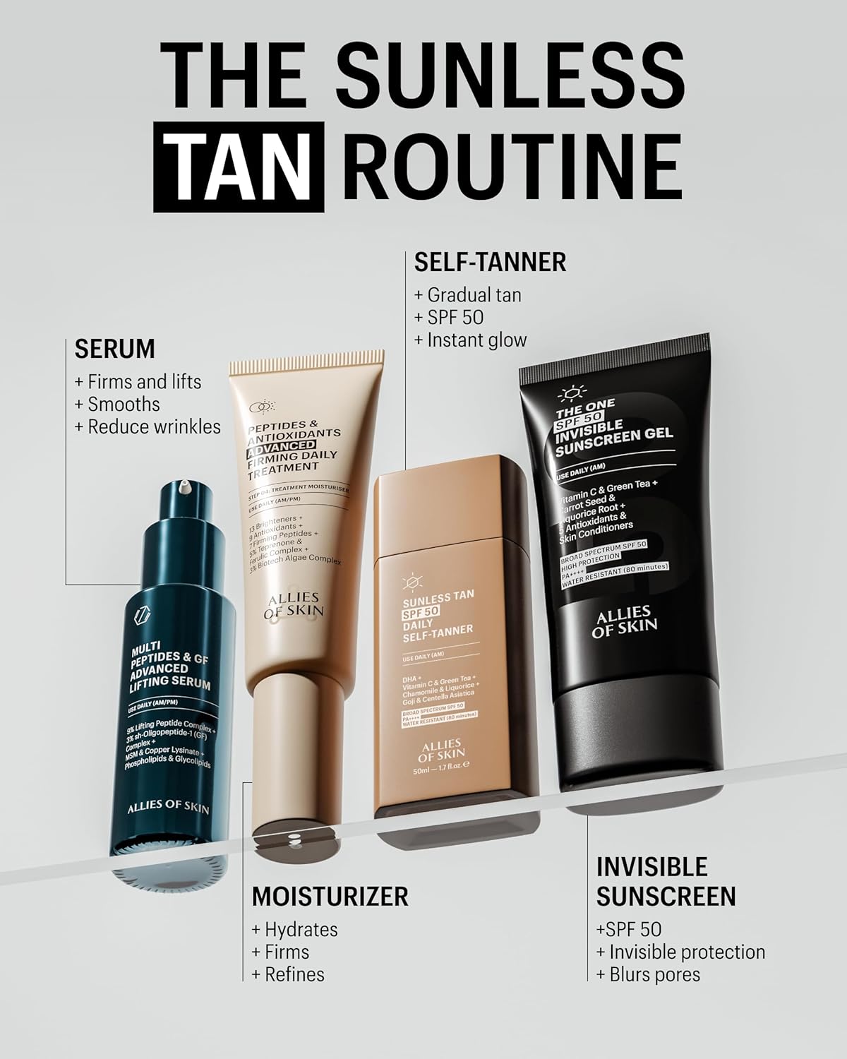 ALLIES OF SKIN | Sunless Tan SPF 50 Daily Self Tanner - 50ml