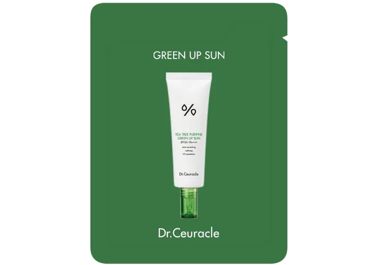 DR. CEURACLE | Muestra - Tea Tree Purifine Green Up Sun SPF50+ - 2ml
