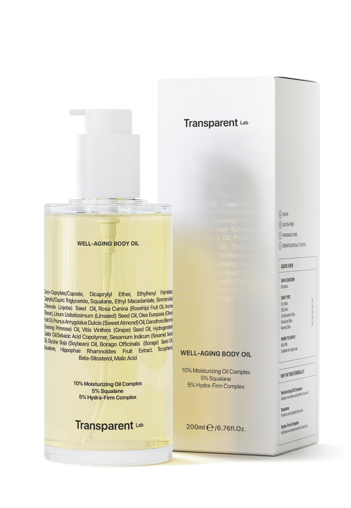 TRANSPARENT LAB | Well-Aging Body Oil - 200ml - imagen 9