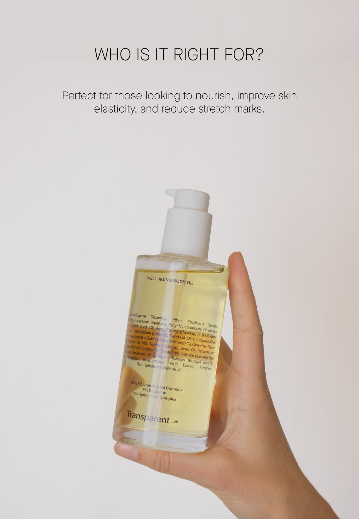 TRANSPARENT LAB | Well-Aging Body Oil - 200ml - imagen 4