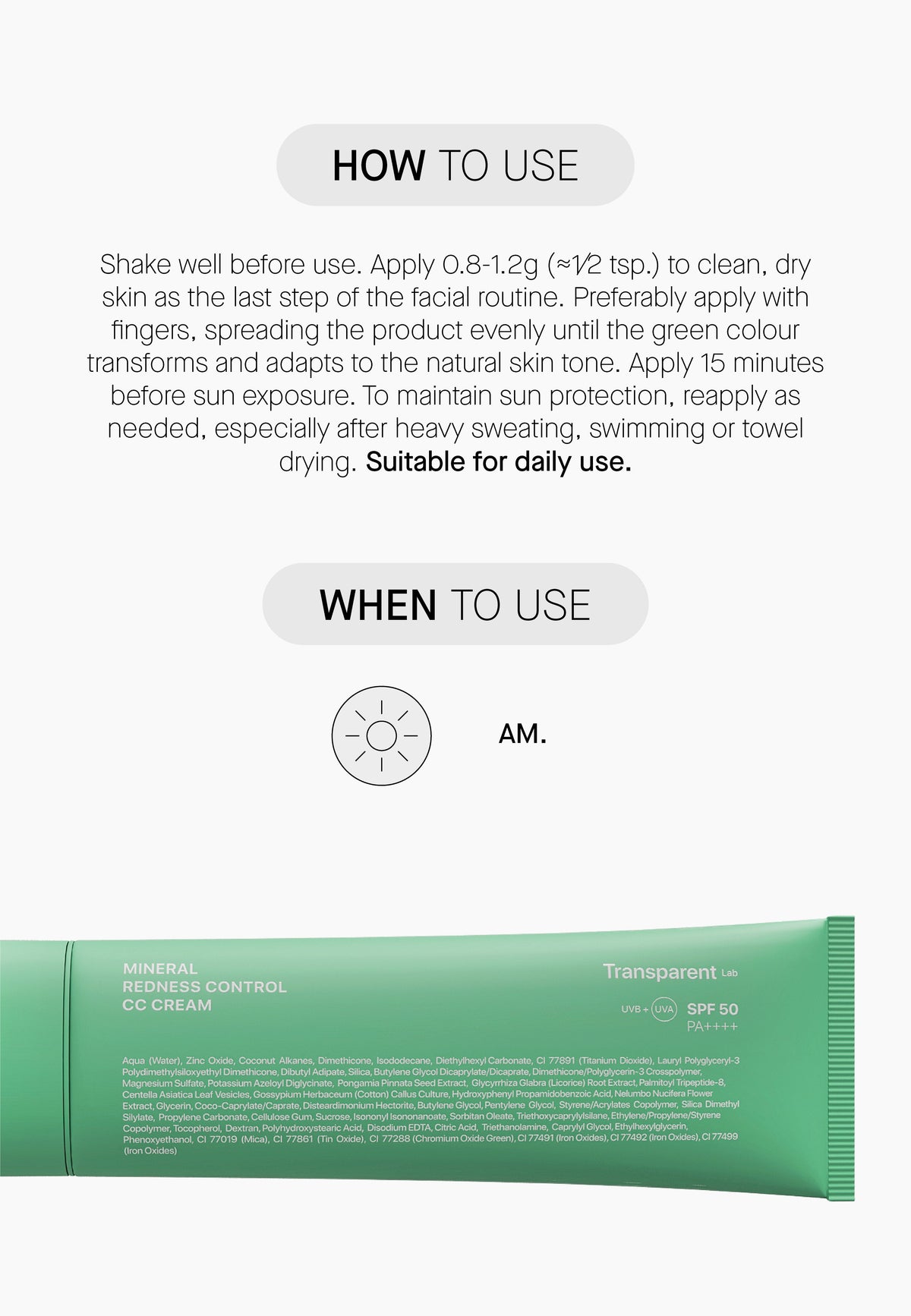 TRANSPARENT LAB | Mineral Redness Control CC Cream - 45ml - imagen 7