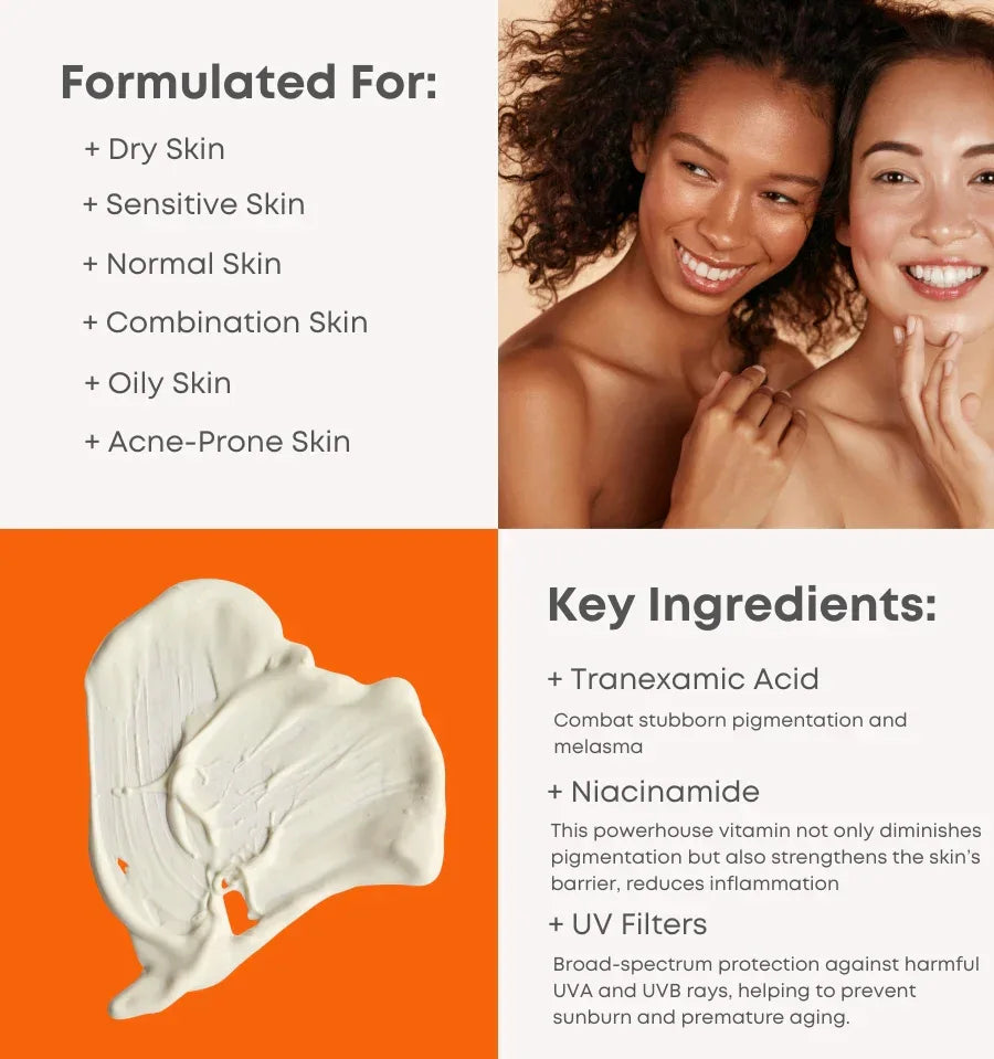 NINE LESS | MELA-PRO Tranexamic Acid Sun Screen SPF 50+ - 100ml - InternationalCosmetic