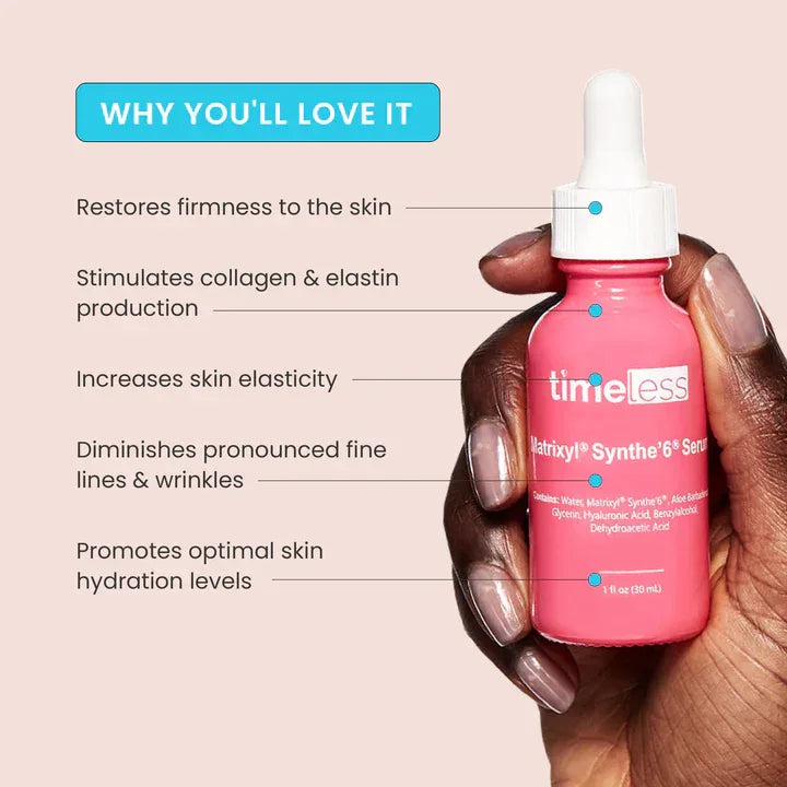 TIMELESS | Matrixyl Synthe 6 Serum + Hyaluronic Acid - 30ml - InternationalCosmetic