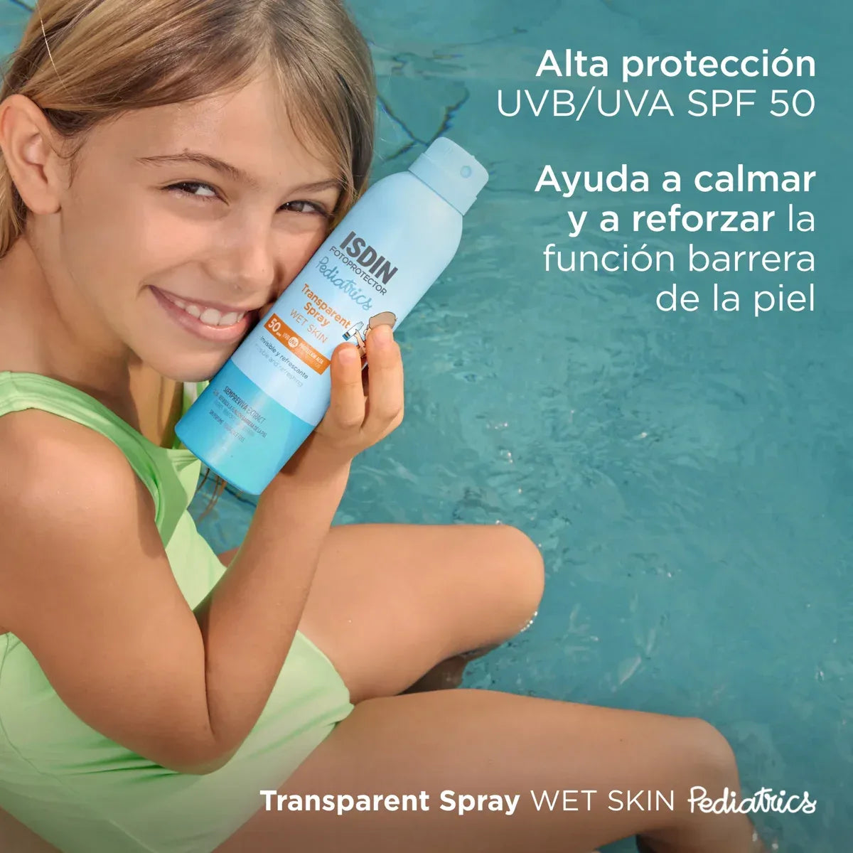 ISDIN | Transparent Spray Wet Skin Pediatrics SPF 50 - 250ml - InternationalCosmetic