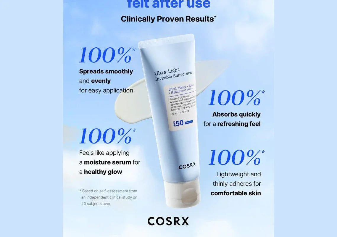 COSRX | Ultra-Light Invisible Sunscreen SPF50 - 50ml - InternationalCosmetic