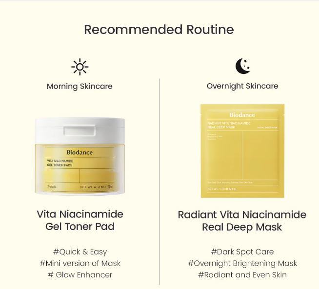 BIODANCE | Vita Niacinamide Gel Toner Pads - 60ud