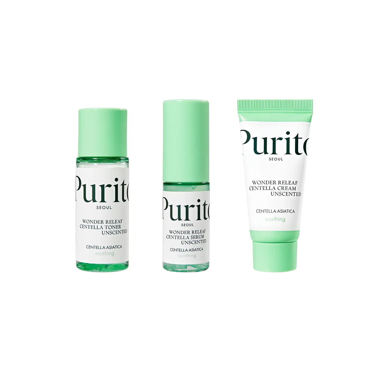 PURITO | Wonder Releaf Centella Mini Kit Unscented - 60ml - InternationalCosmetic
