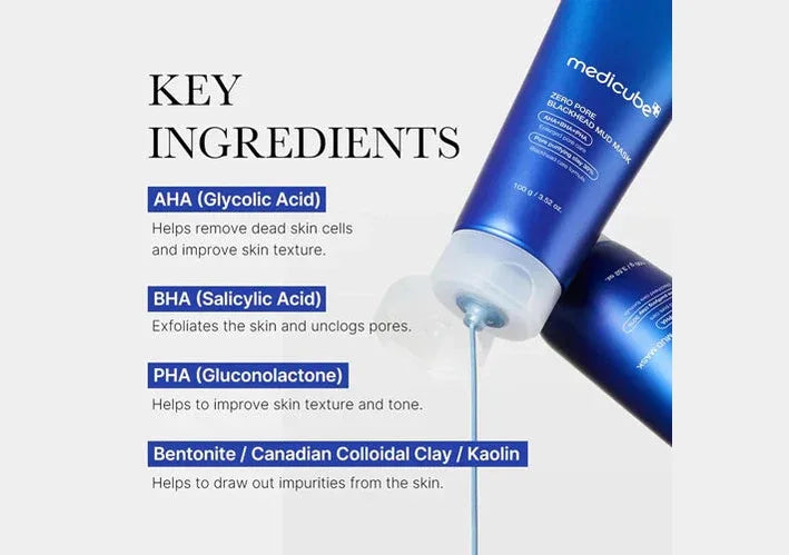 MEDICUBE | Medicube Zero Pore Blackhead Mud Mask - 100 gr - InternationalCosmetic