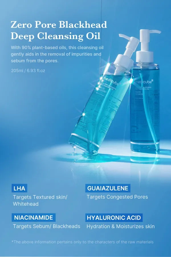 MEDICUBE | Zero Pore Blackhead Deep Cleansing Oil - 205 ml - InternationalCosmetic