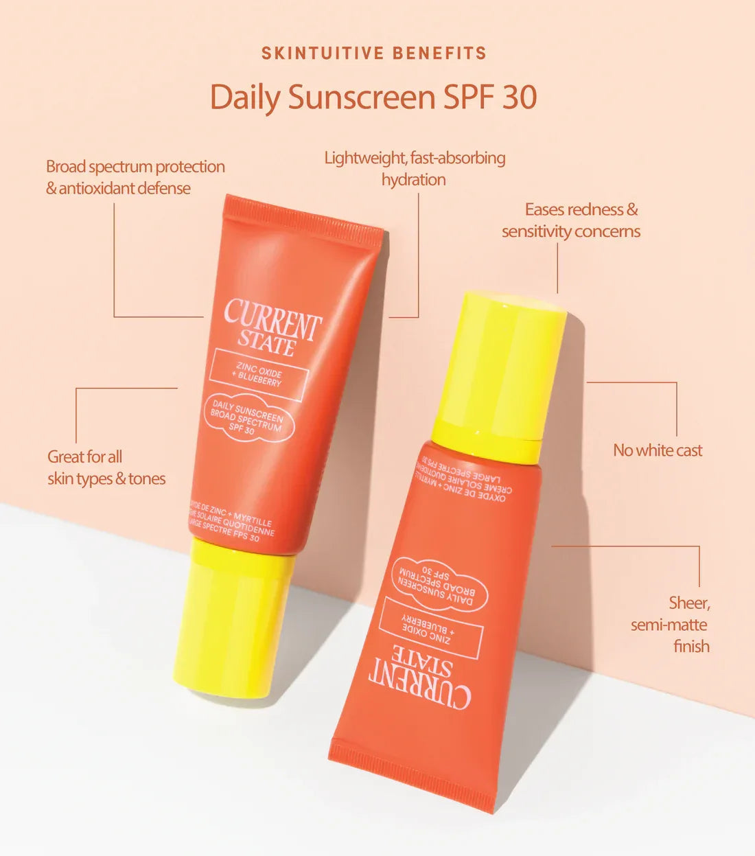 CURRENT STATE | Zinc Oxide + Blueberry Daily Sunscreen SPF 30 - 50ml - InternationalCosmetic