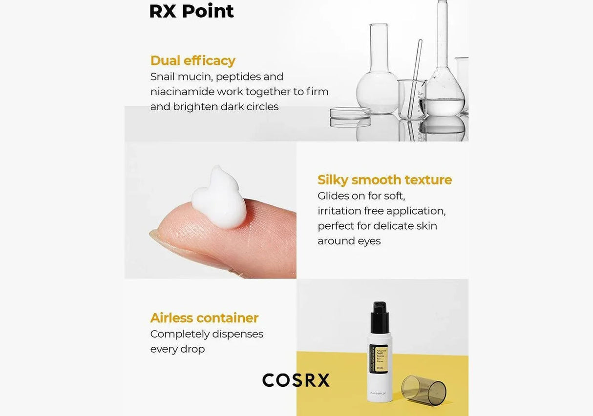 COSRX | Advanced Snail Peptide Eye Cream - 25ml - InternationalCosmetic