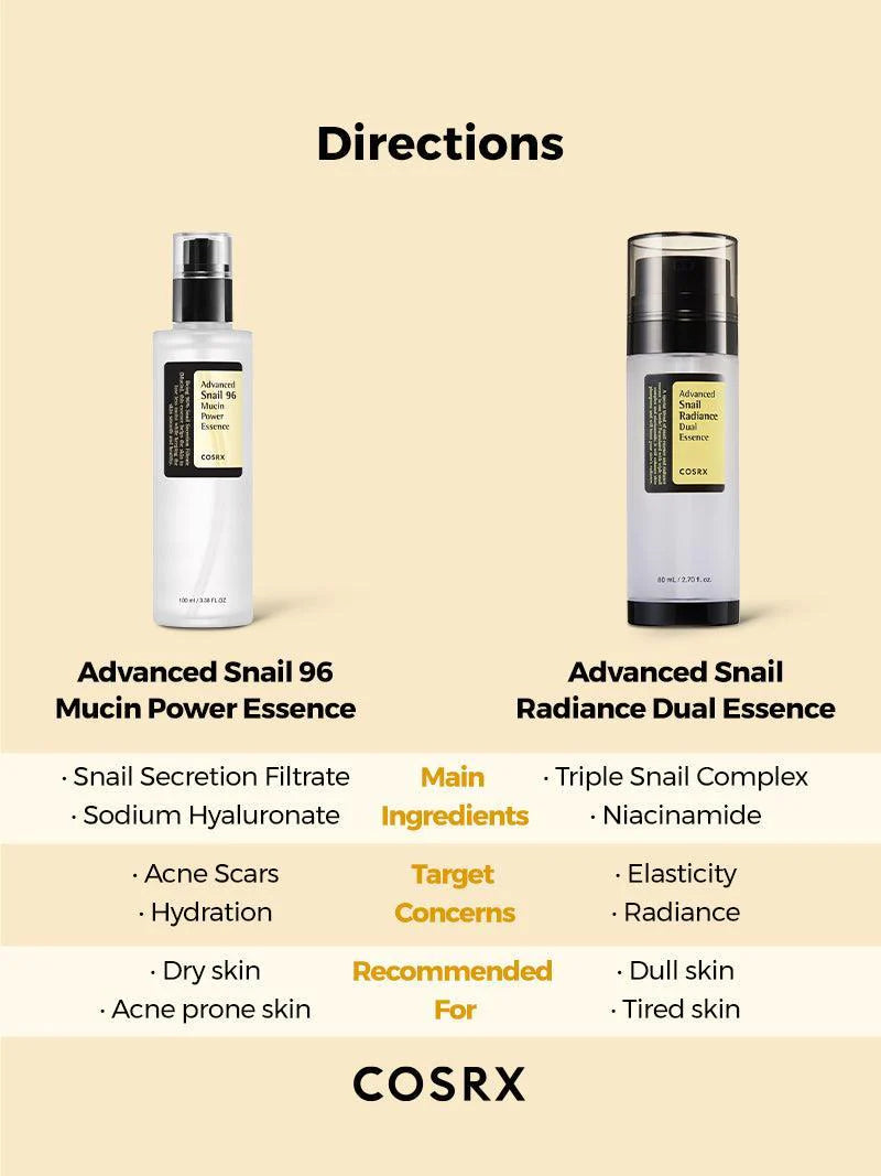 COSRX | Advanced Snail Radiance Dual Essence - 80ml