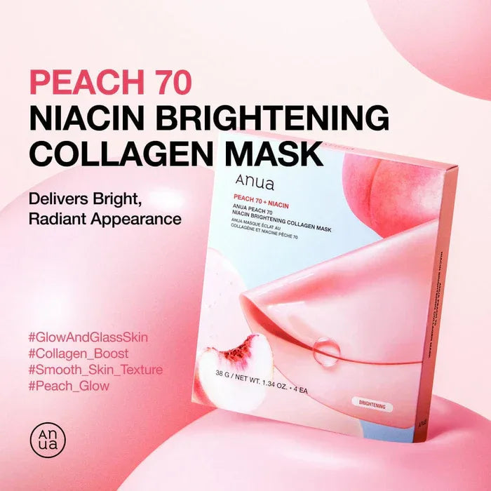ANUA | Peach 70 Niacin Brightening Collagen Mask - InternationalCosmetic
