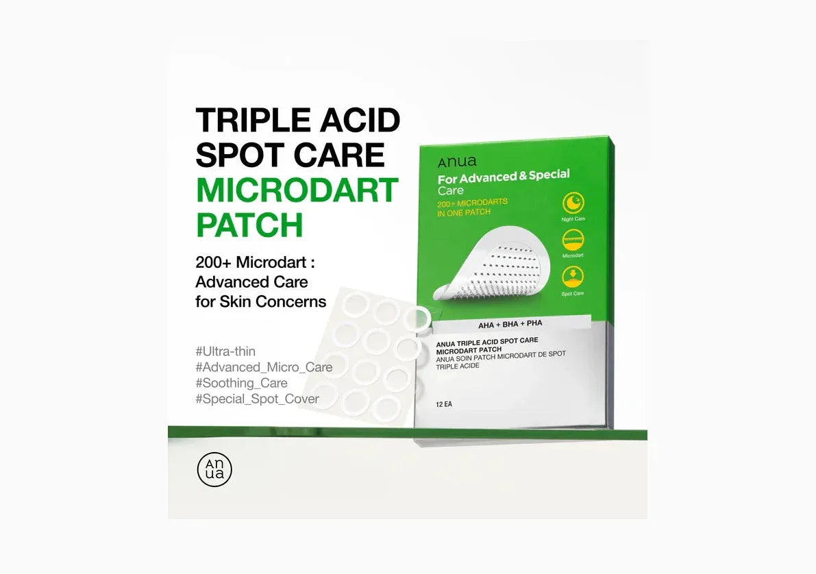 ANUA | Triple Acid Spot Care Microdart Patch 12 uds - InternationalCosmetic