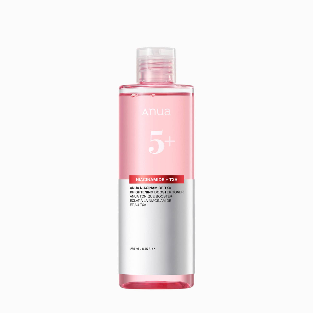 ANUA Niacinamide TXA Brightening Booster Toner 250ml sobre fondo blanco