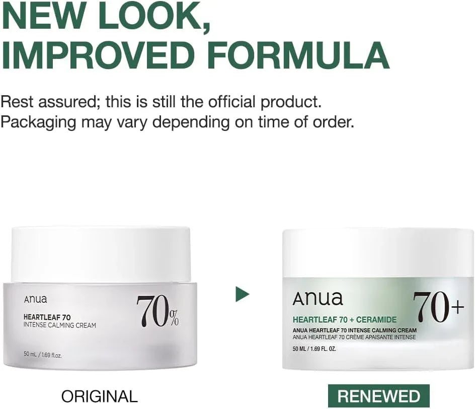 ANUA | Heartleaf 70 + Ceramide Intense Calming Cream - 50ml - InternationalCosmetic