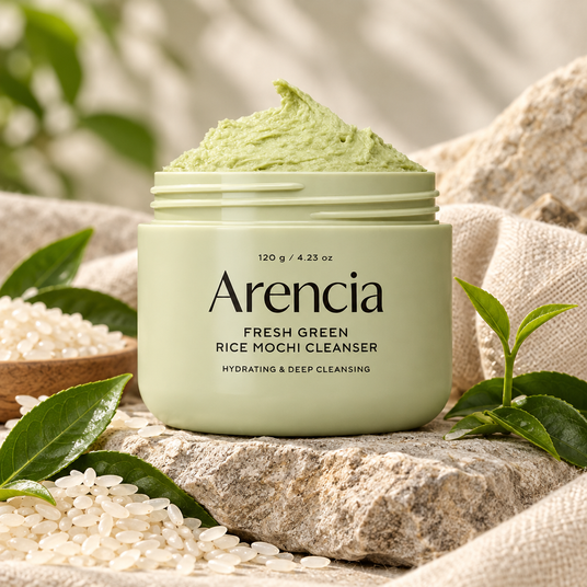 ARENCIA Fresh Green Rice Mochi Cleanser con estilo sostenible
