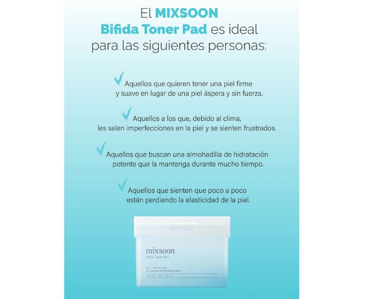 MIXSOON | Bífida Toner Pad - 120ud