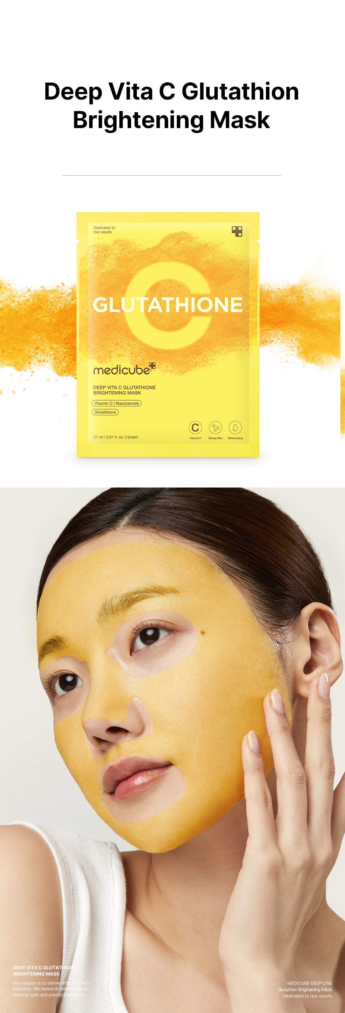Deep Vita C Glutathione Brightening Mask - 1 pc