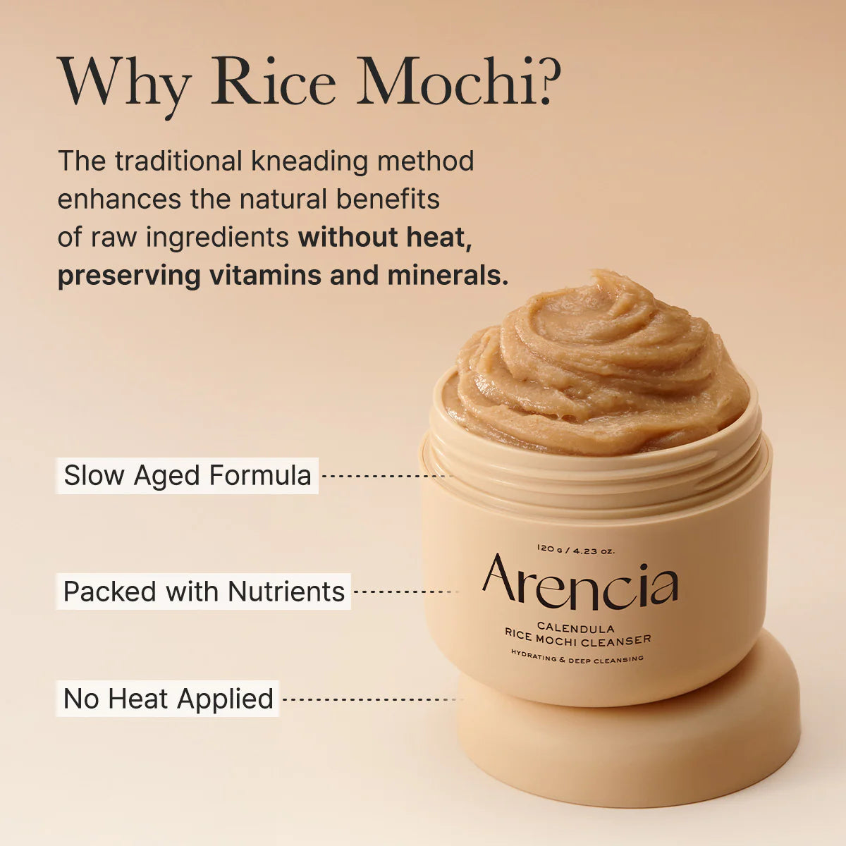 ARENCIA | Calendula Rice Mochi Cleanser - 120ml
